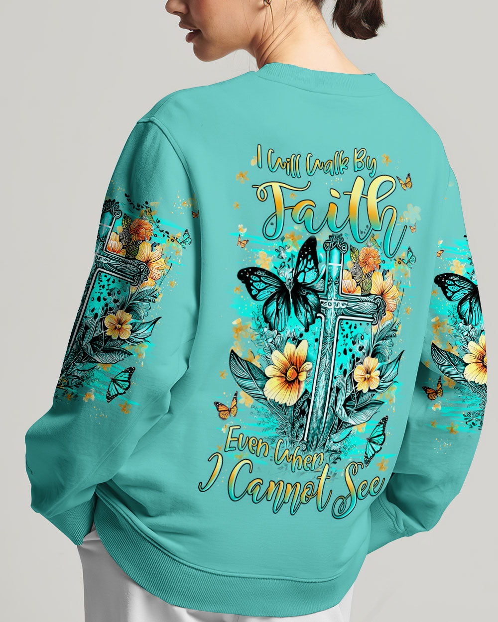 I Will Walk By Faith Even When I Cannot See Women's All Over Print Shirt - Yhln0609232