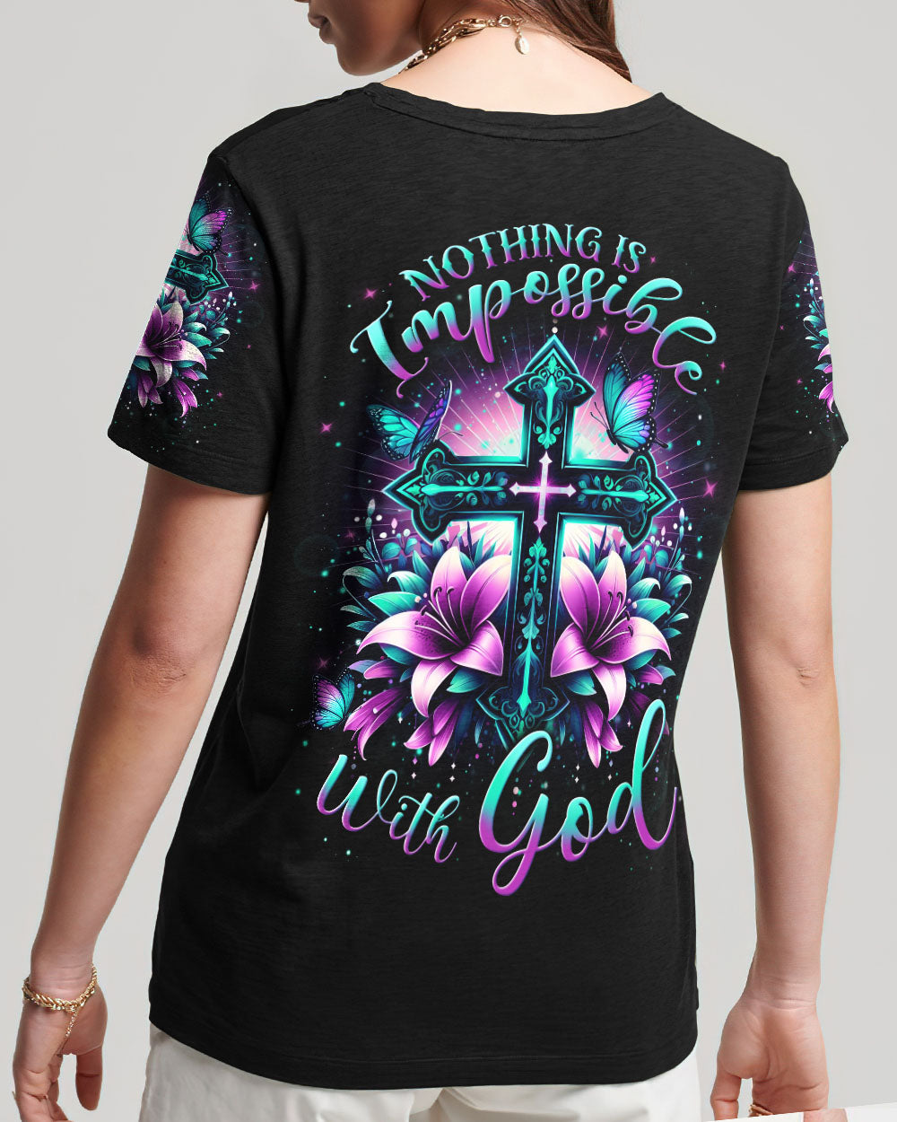 Nothing Is Impossible With God Women's All Over Print Shirt - Yhln1112232