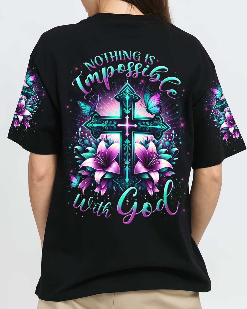 Nothing Is Impossible With God Women's All Over Print Shirt - Yhln1112232