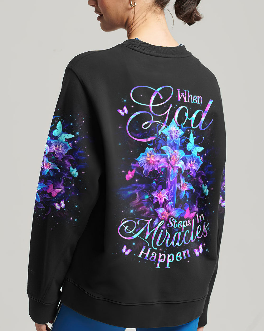 When God Steps In Miracles Happen Women's All Over Print Shirt - Yhln2802242