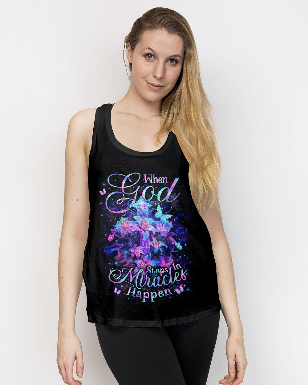 When God Steps In Miracles Happen Women's All Over Print Shirt - Yhln2802242