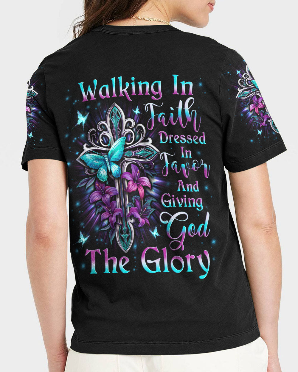 Walking In Faith Dressed In Favor Women's All Over Print Shirt - Yhln2911233