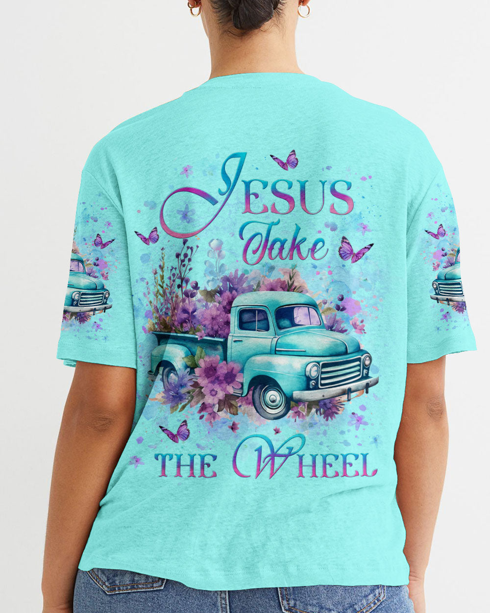 Jesus Take The Wheel Women's All Over Print Shirt - Yhlt0412231