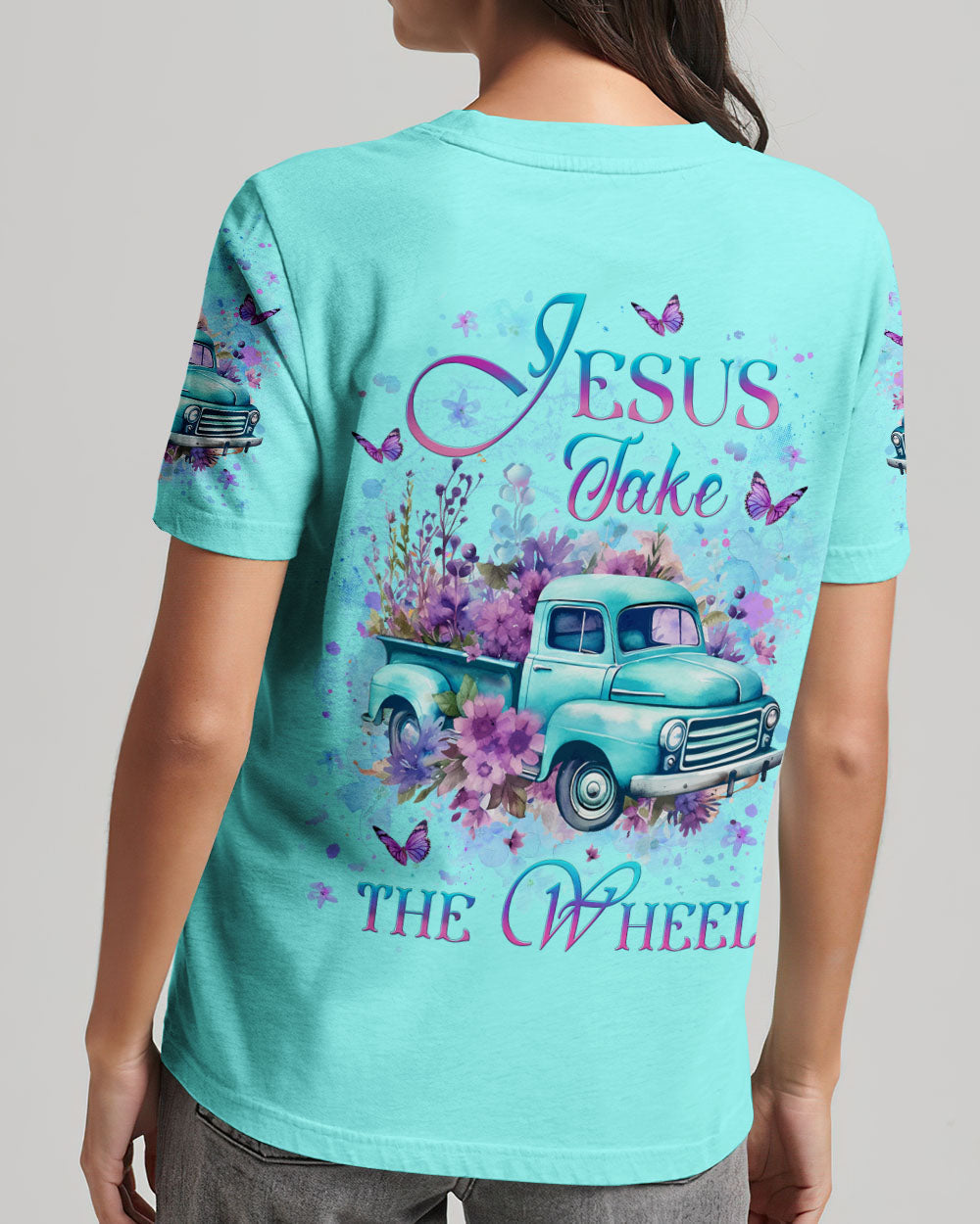 Jesus Take The Wheel Women's All Over Print Shirt - Yhlt0412231