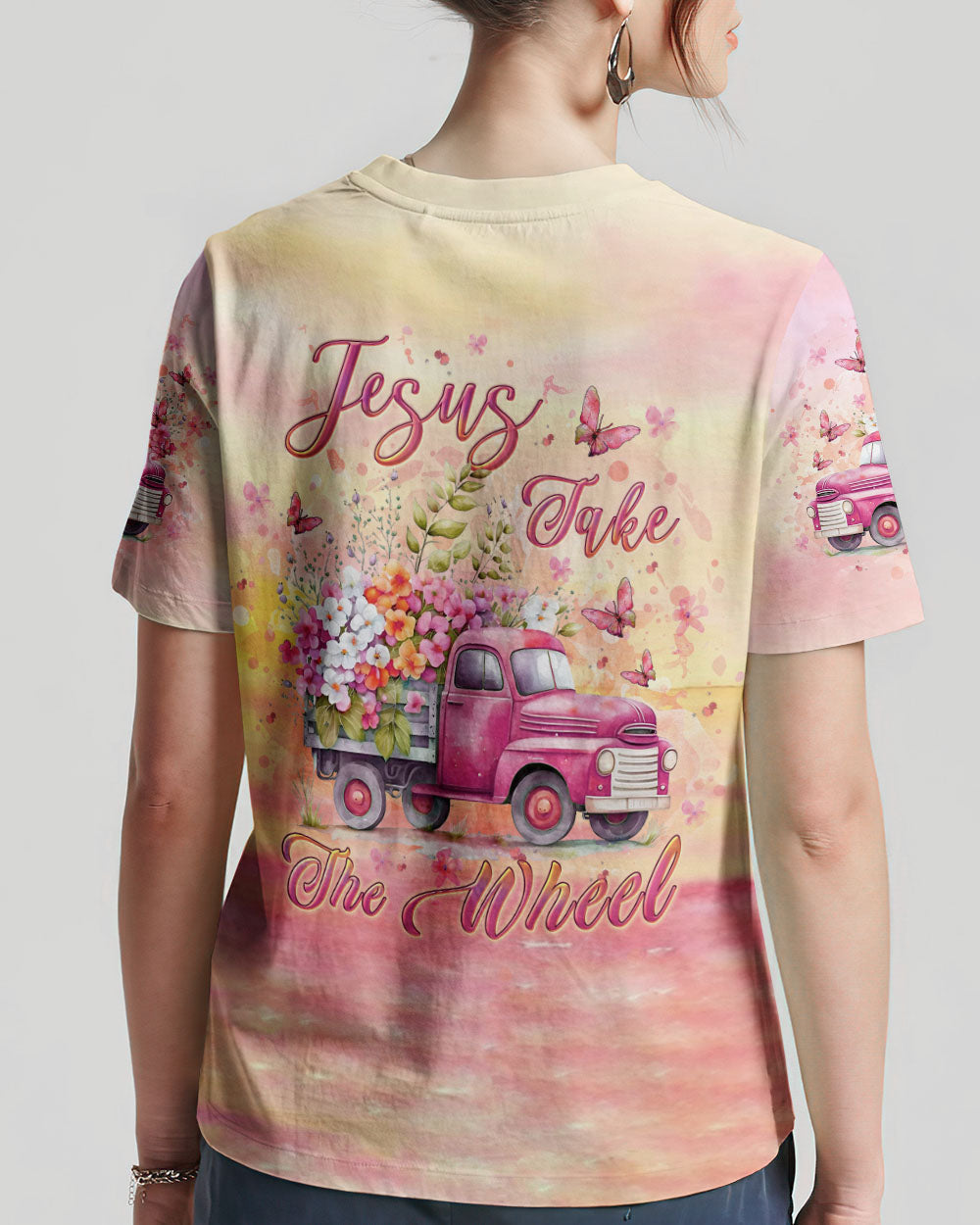 Jesus Take The Wheel Women's All Over Print Shirt - Yhlt2811232