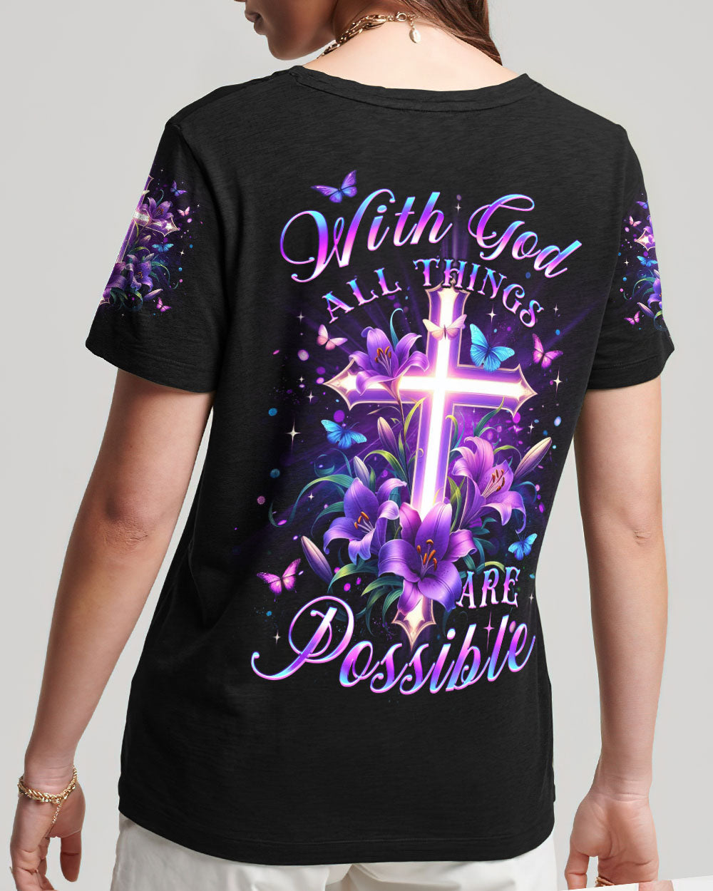 With God All Things Are Possible Women's All Over Print Shirt - Yhlt2901244