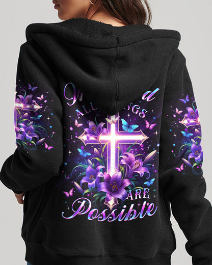 With God All Things Are Possible Women's All Over Print Shirt - Yhlt2901244