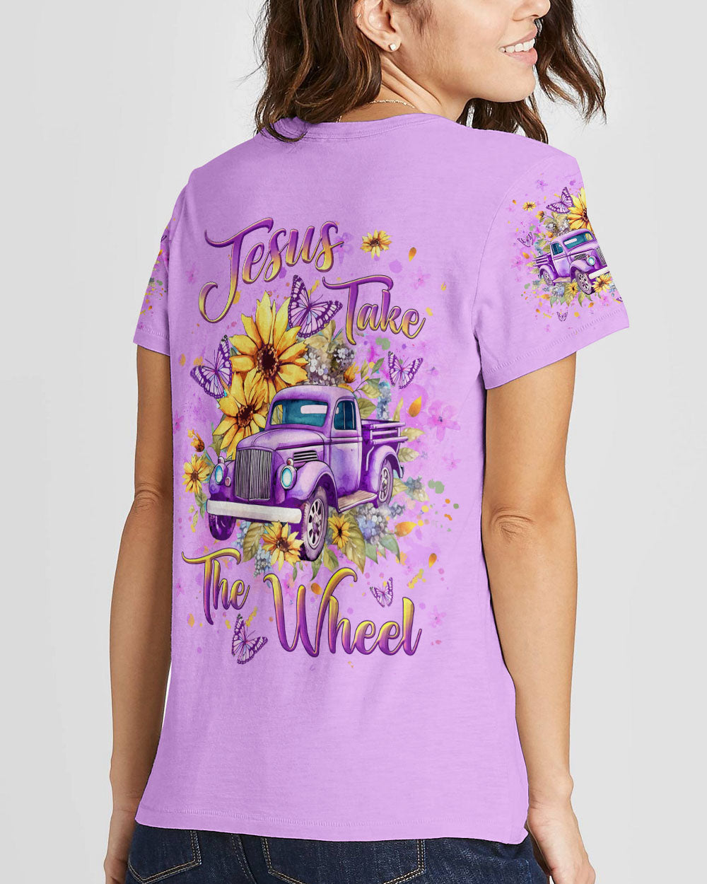 Jesus Take The Wheel Sunflowers Women's All Over Print Shirt - Yhlt3011232