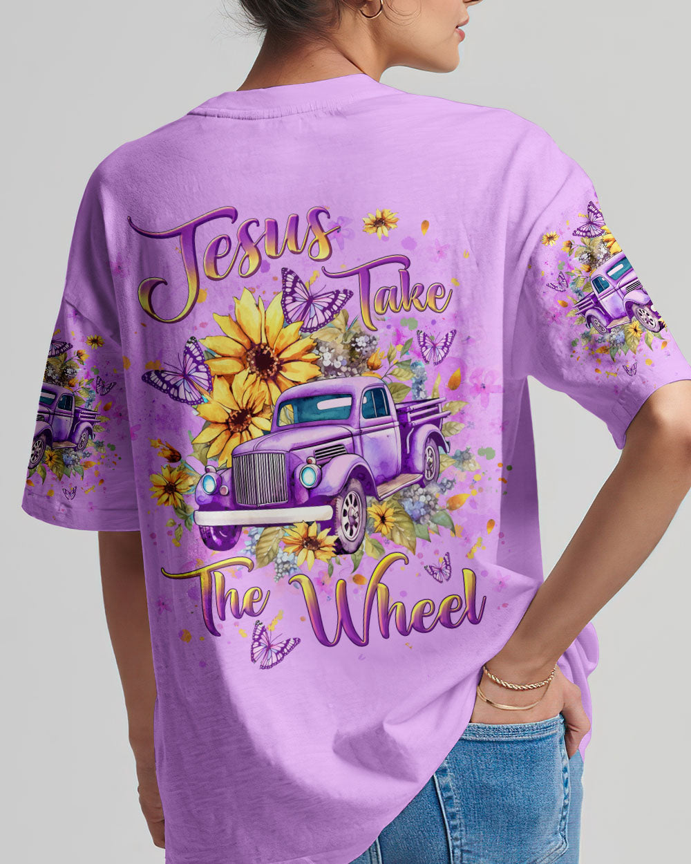 Jesus Take The Wheel Sunflowers Women's All Over Print Shirt - Yhlt3011232