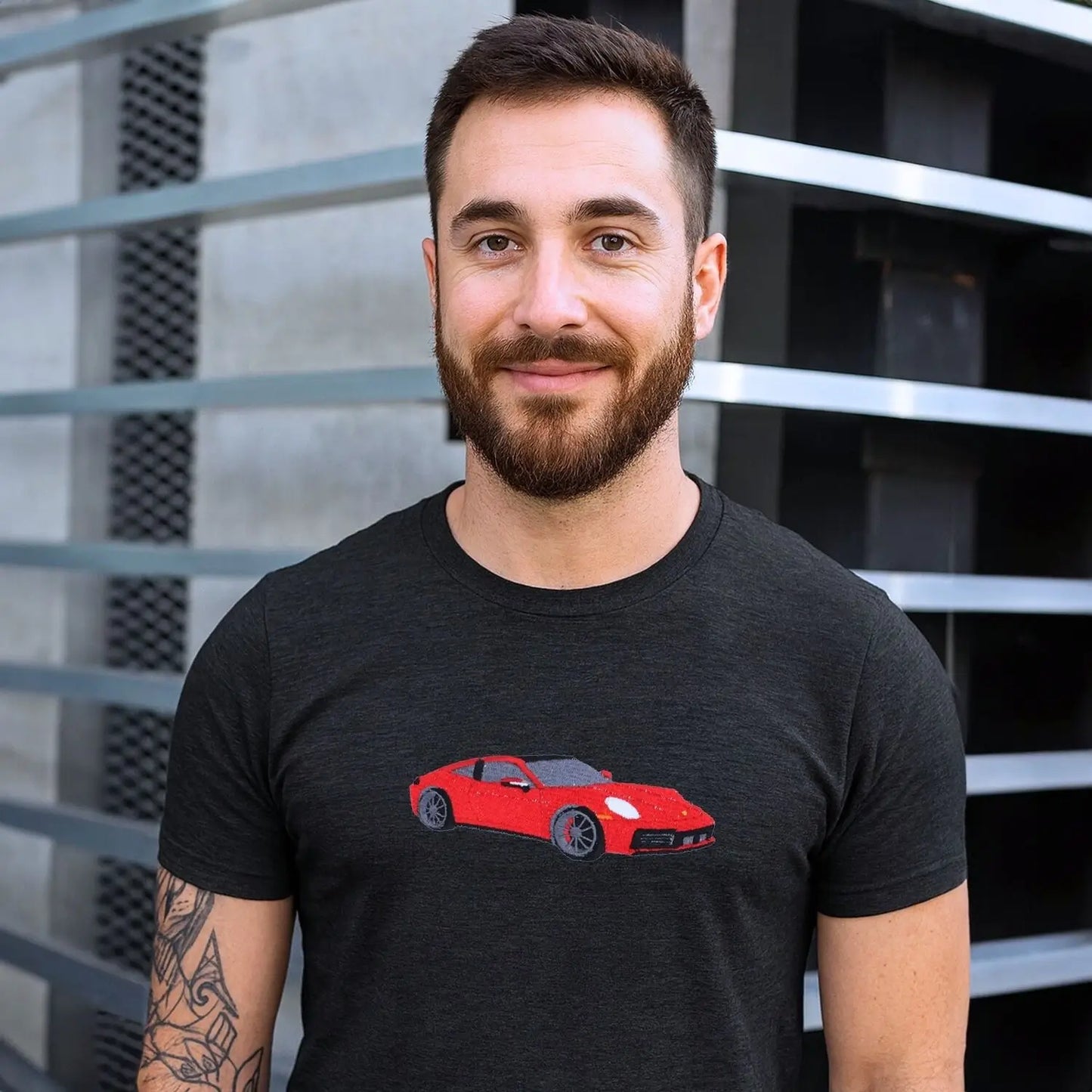 Custom Embroidered Car T-Shirt, Personalized Gifts for Car Guys