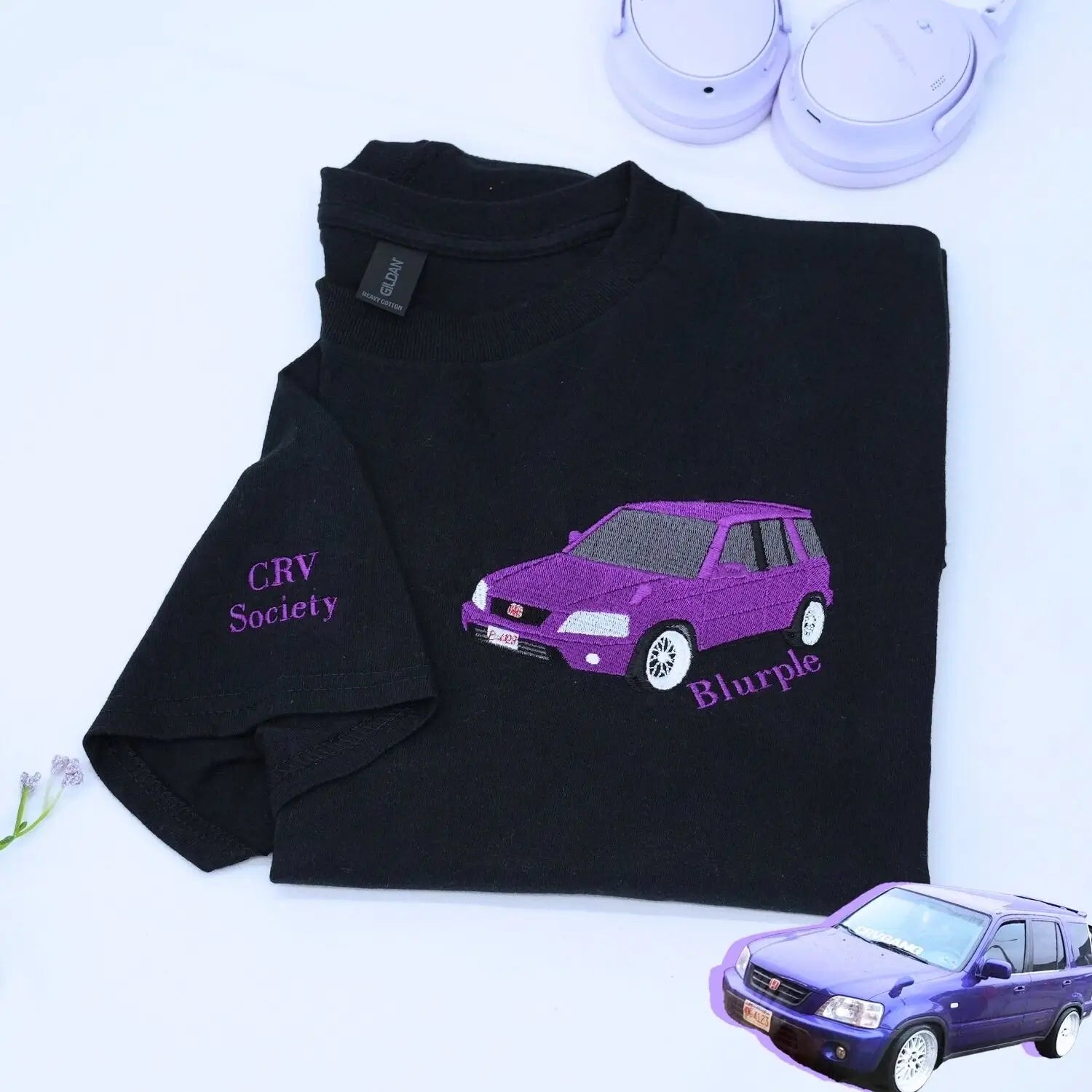 Custom Embroidered Car T-Shirt, Personalized Gifts for Car Guys