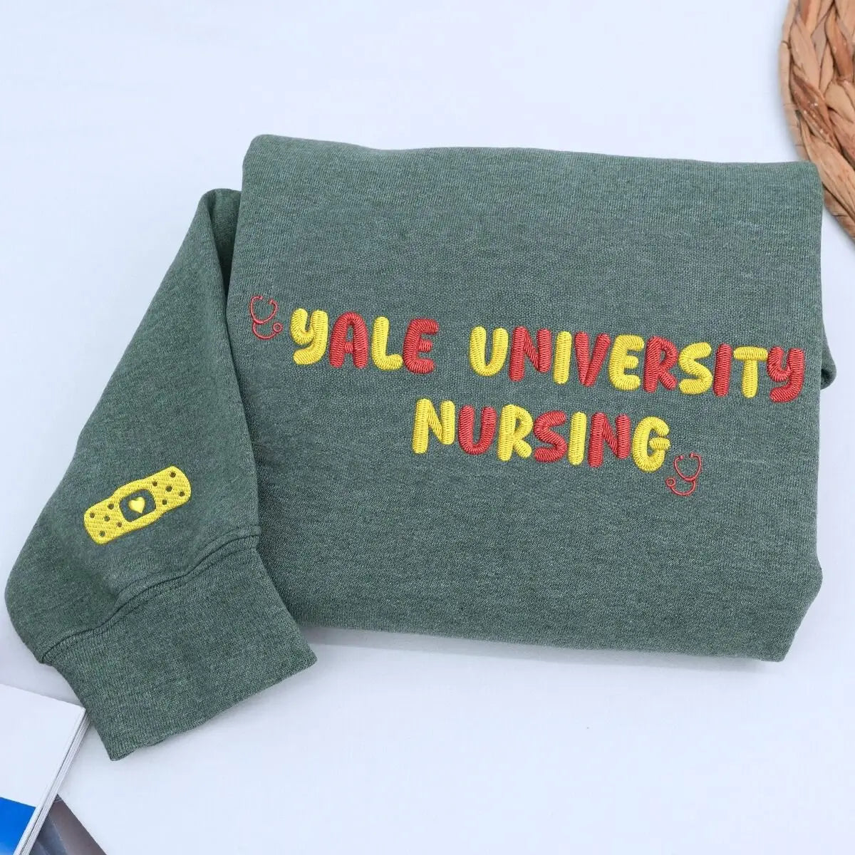 Custom Embroidered College Nursing Sweatshirt, Best Gifts for Nursing Students