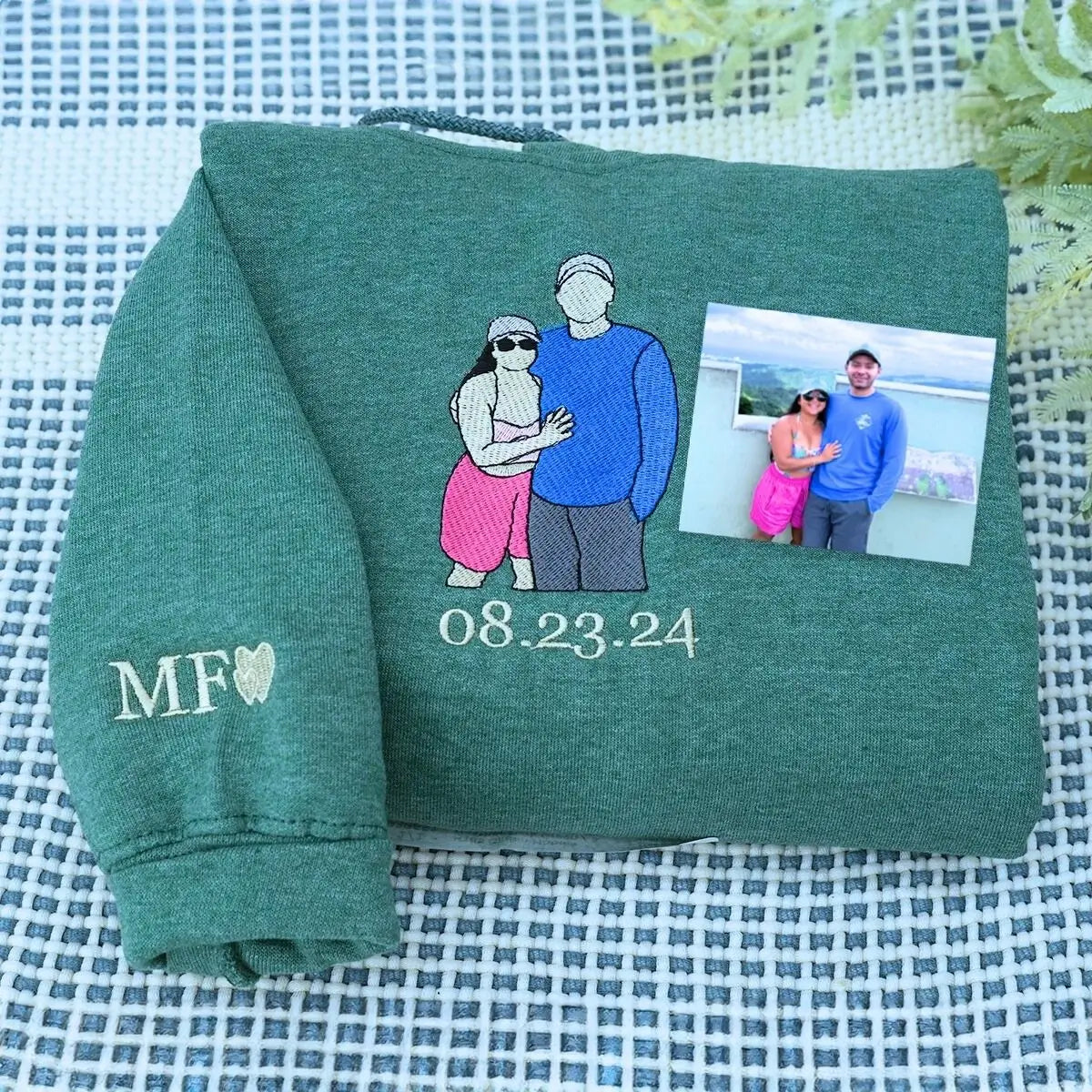 Custom Couple Photo Hoodie for Son - Personalized Anniversary Gift from Mom and Dad