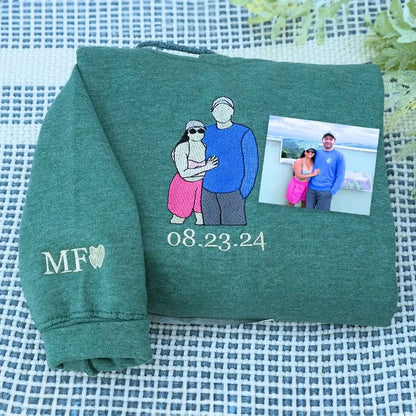 Custom Couple Photo Hoodie for Son - Personalized Anniversary Gift from Mom and Dad