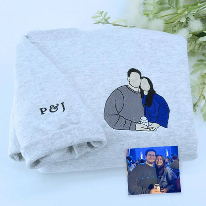 Custom Couple Photo Hoodie for Son - Personalized Anniversary Gift from Mom and Dad