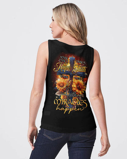 Where There Is Faith Miracles Happen Women's All Over Print Shirt - Tlno0607234