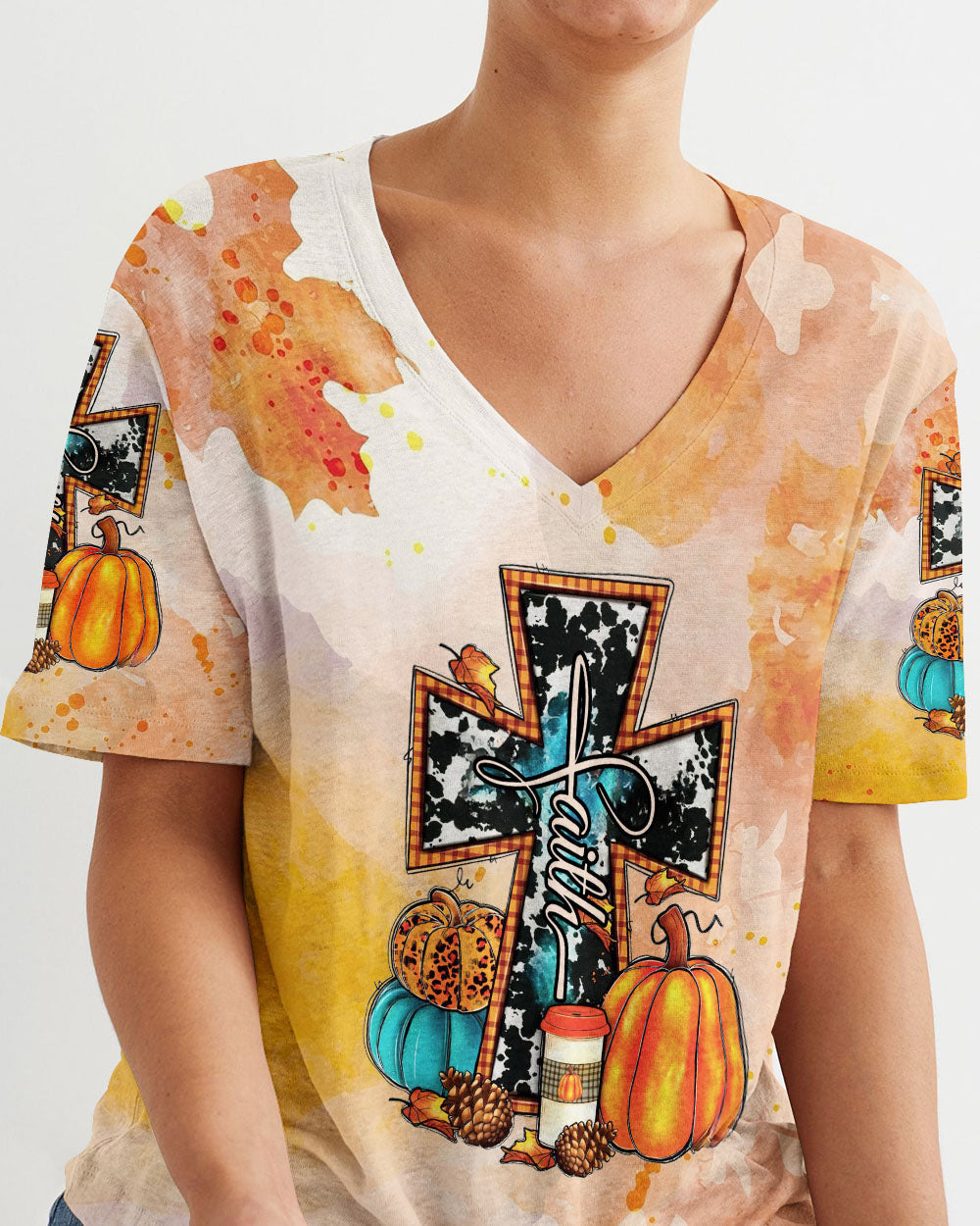 Fall For Jesus Autumn Women's All Over Print Shirt - Tlno1407234