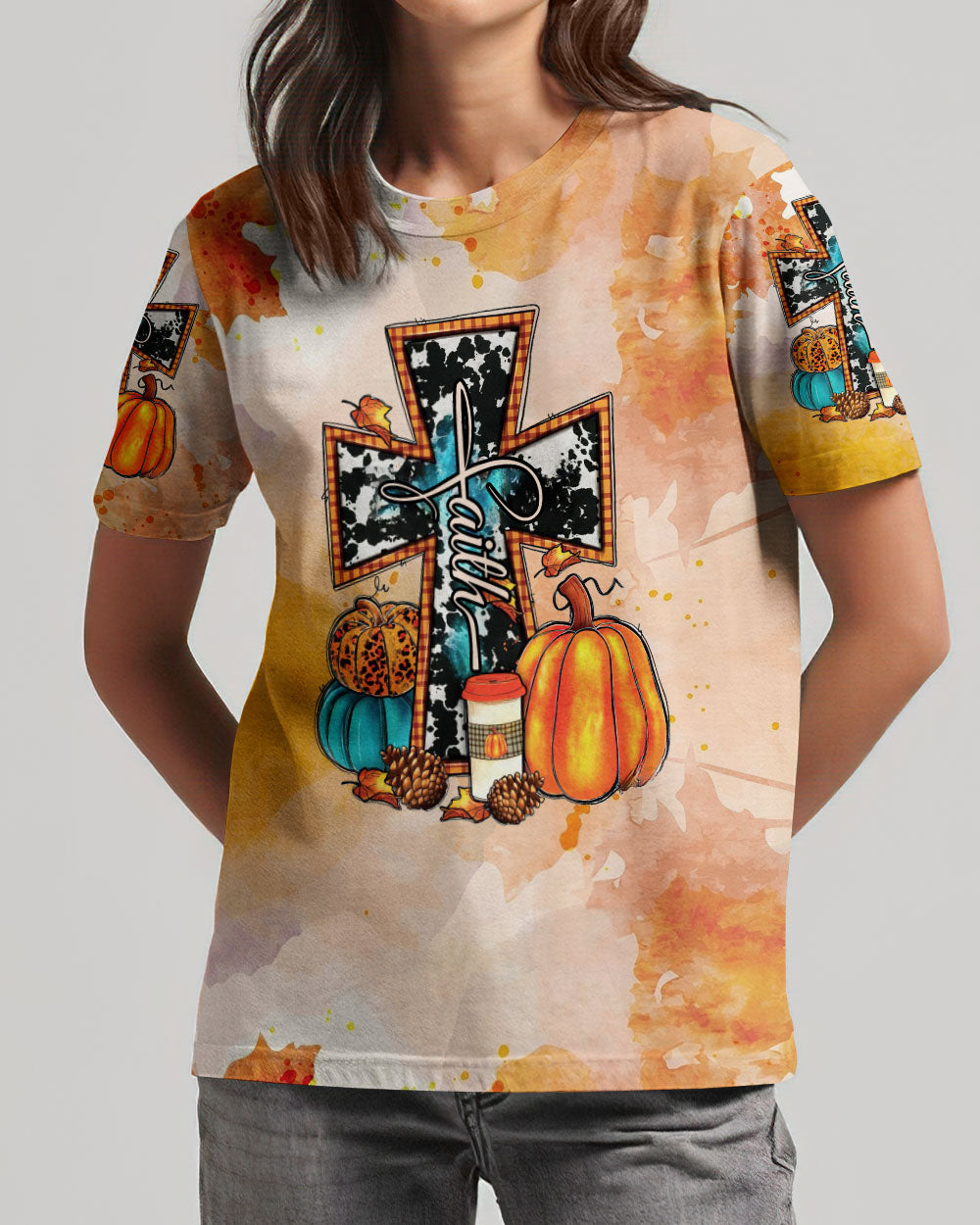 Fall For Jesus Autumn Women's All Over Print Shirt - Tlno1407234