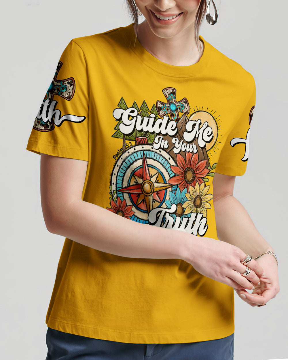 Guide Me In Your Trust Women's All Over Print Shirt - Tlno1907235