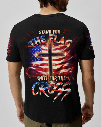 Stand For The Flag Kneel For The Cross Men's All Over Print Shirt - Tlno2407233