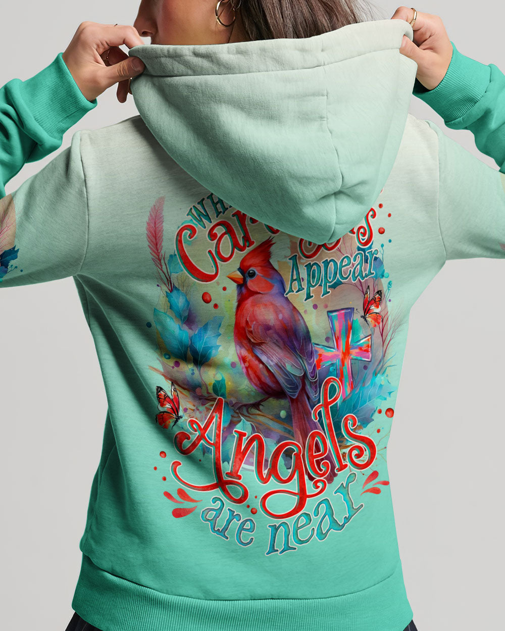 When Cardinals Appear Angels Are Near Women's All Over Print Shirt - Tlno2507239