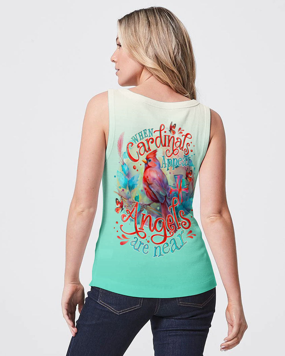 When Cardinals Appear Angels Are Near Women's All Over Print Shirt - Tlno2507239