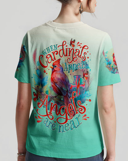 When Cardinals Appear Angels Are Near Women's All Over Print Shirt - Tlno2507239