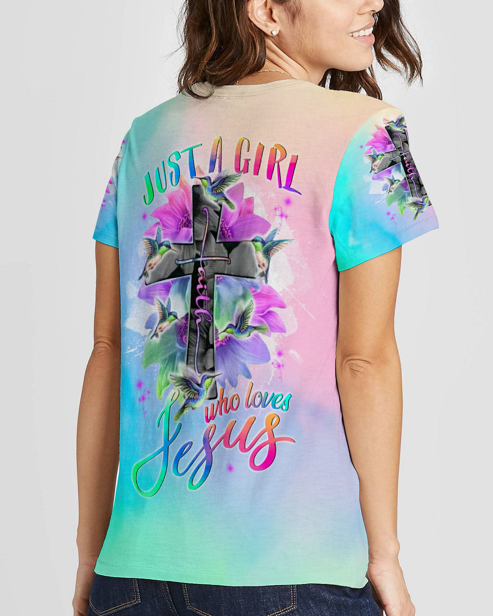 Just A Girl Who Loves Jesus Women's All Over Print Shirt - Tlnt1207234