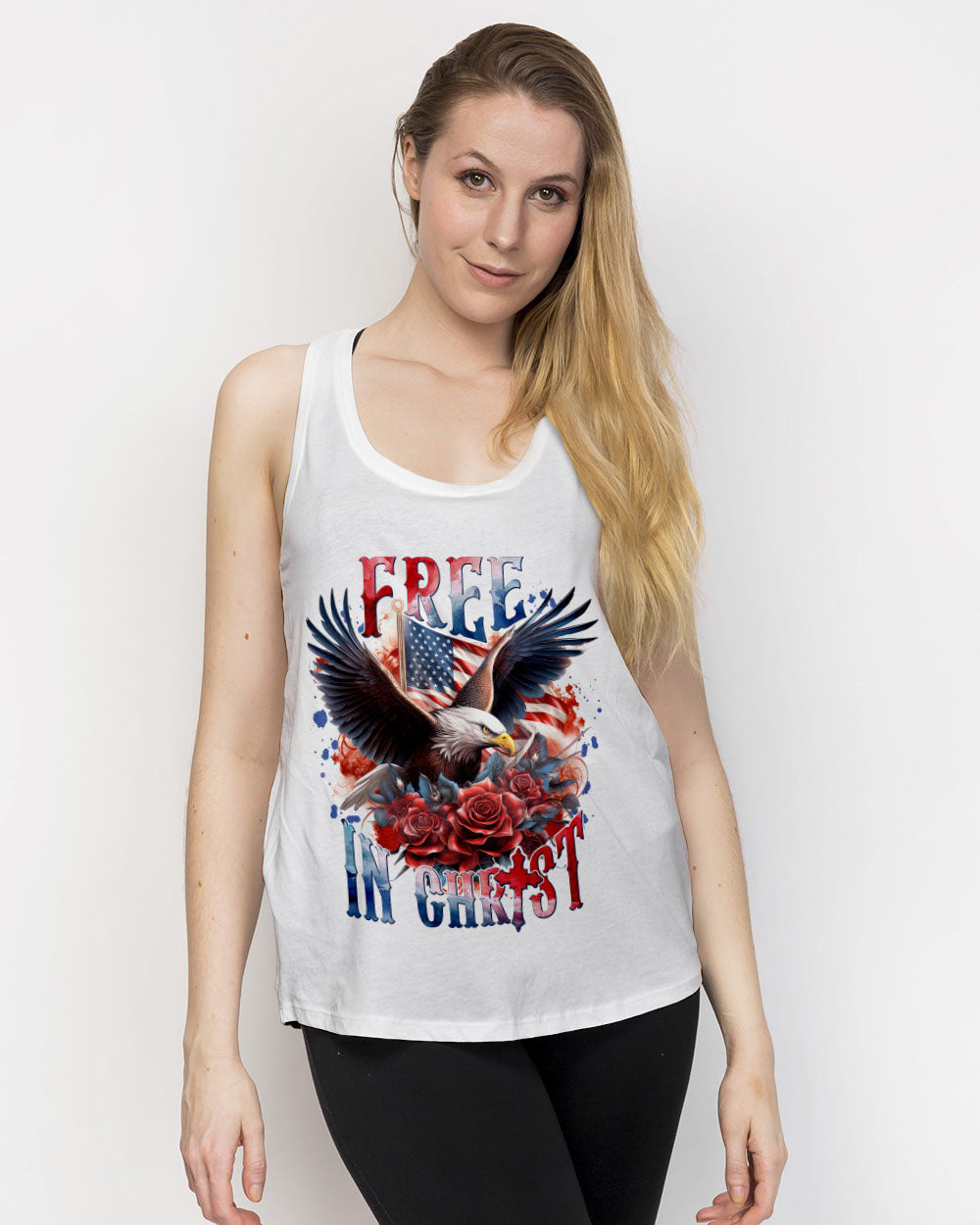 Free In Christ Eagle Women's All Over Print Shirt - Tlnt1807232