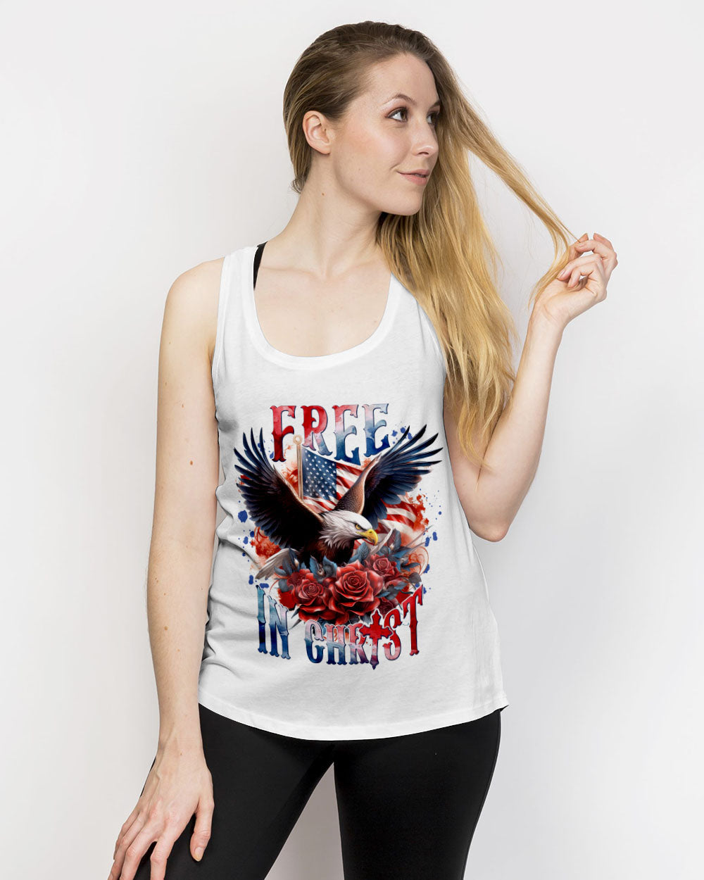 Free In Christ Eagle Women's All Over Print Shirt - Tlnt1807232