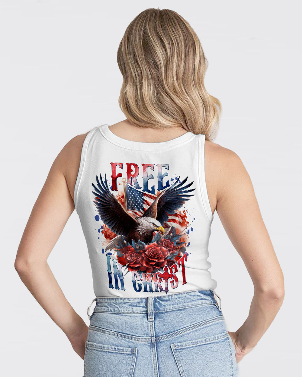 Free In Christ Eagle Women's All Over Print Shirt - Tlnt1807232