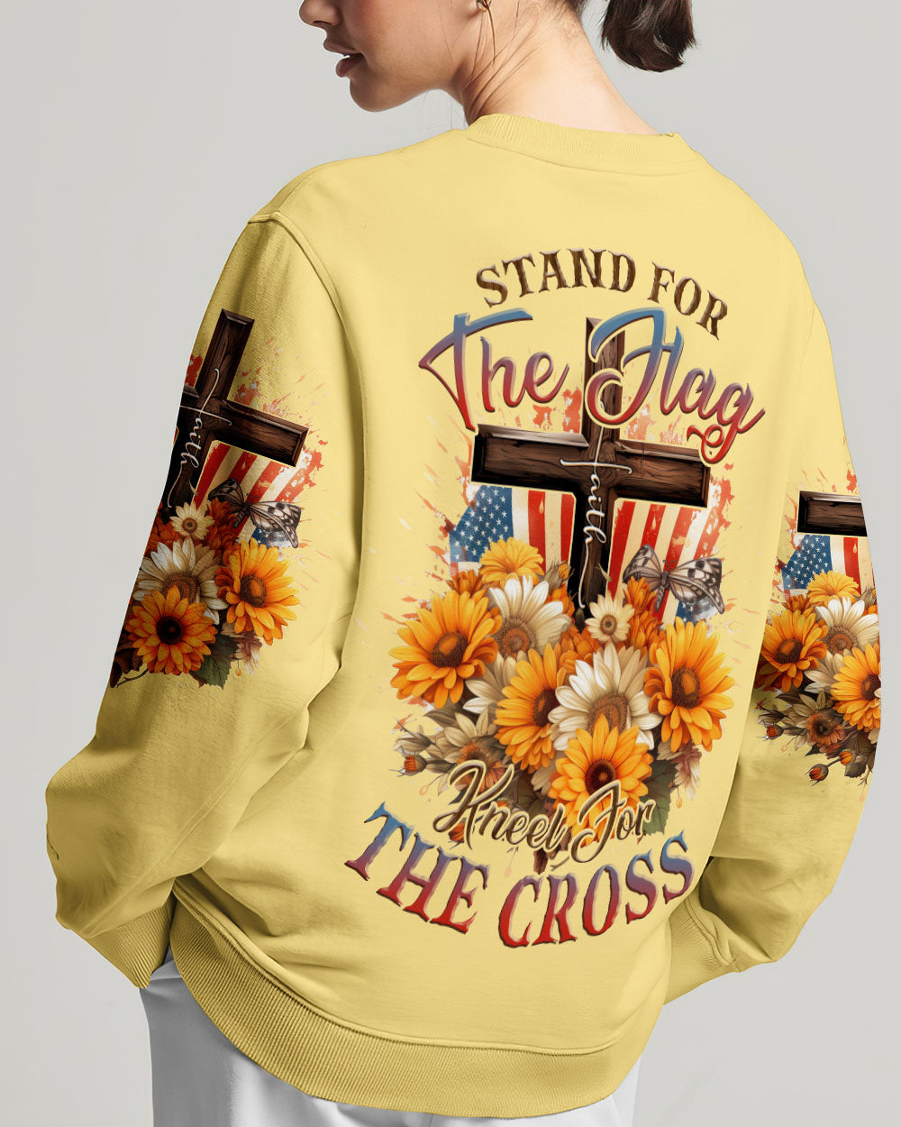 Stand For The Flag Kneel For The Cross Women's All Over Print Shirt - Tlnz0607233