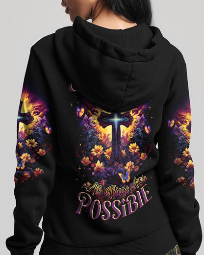 With God All Things Are Possible Women's All Over Print Shirt - Tlnz1107234