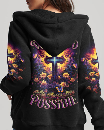 With God All Things Are Possible Women's All Over Print Shirt - Tlnz1107234