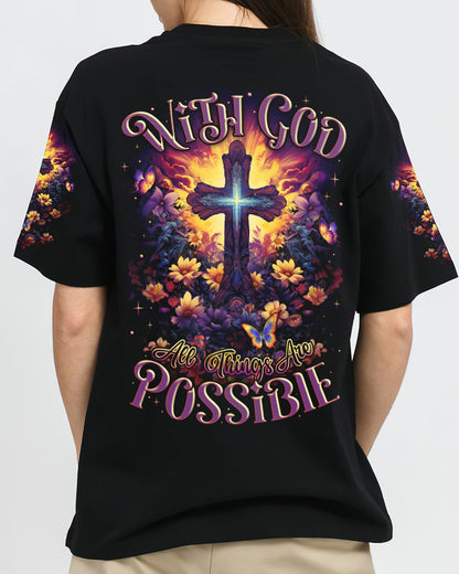 With God All Things Are Possible Women's All Over Print Shirt - Tlnz1107234