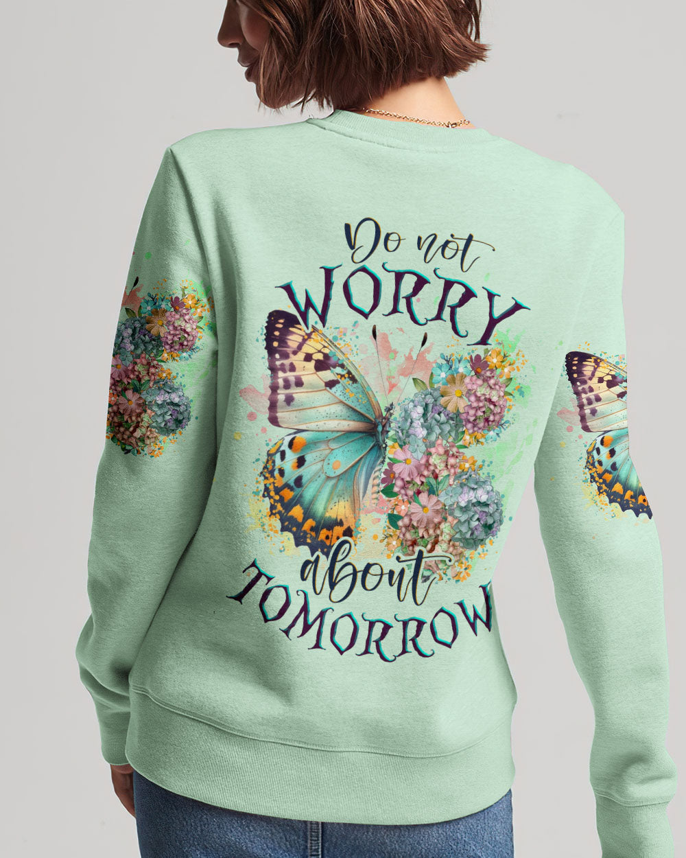 Do Not Worry About Tomorrow Butterfly Women's All Over Print Shirt - Tlnz1407236