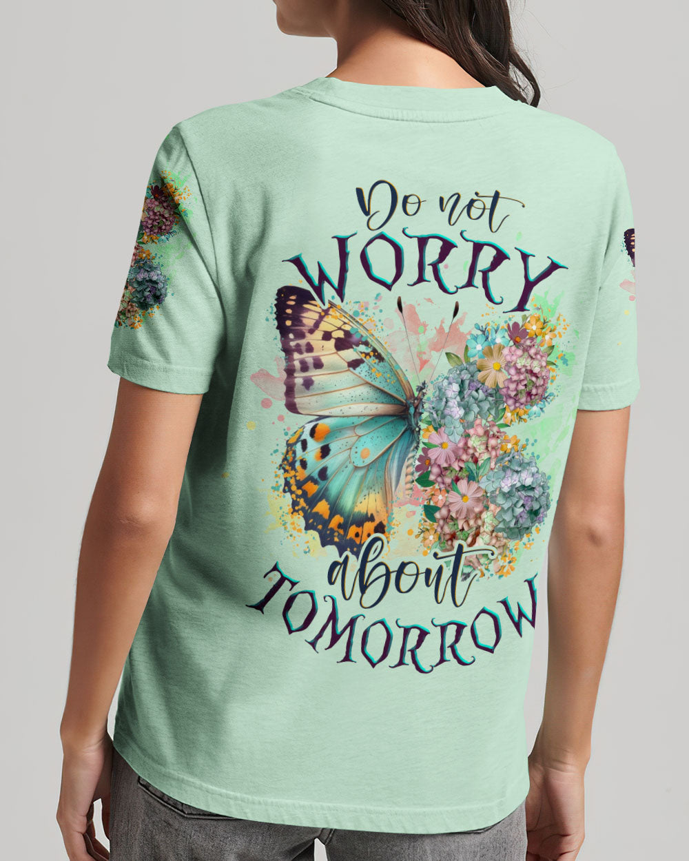 Do Not Worry About Tomorrow Butterfly Women's All Over Print Shirt - Tlnz1407236