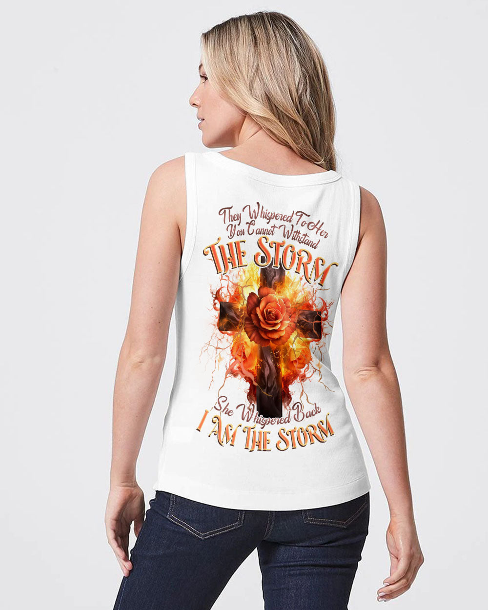 I Am The Storm Rose Cross Women's All Over Print Shirt - Tlnz1907234