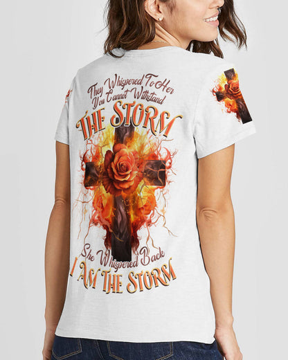 I Am The Storm Rose Cross Women's All Over Print Shirt - Tlnz1907234