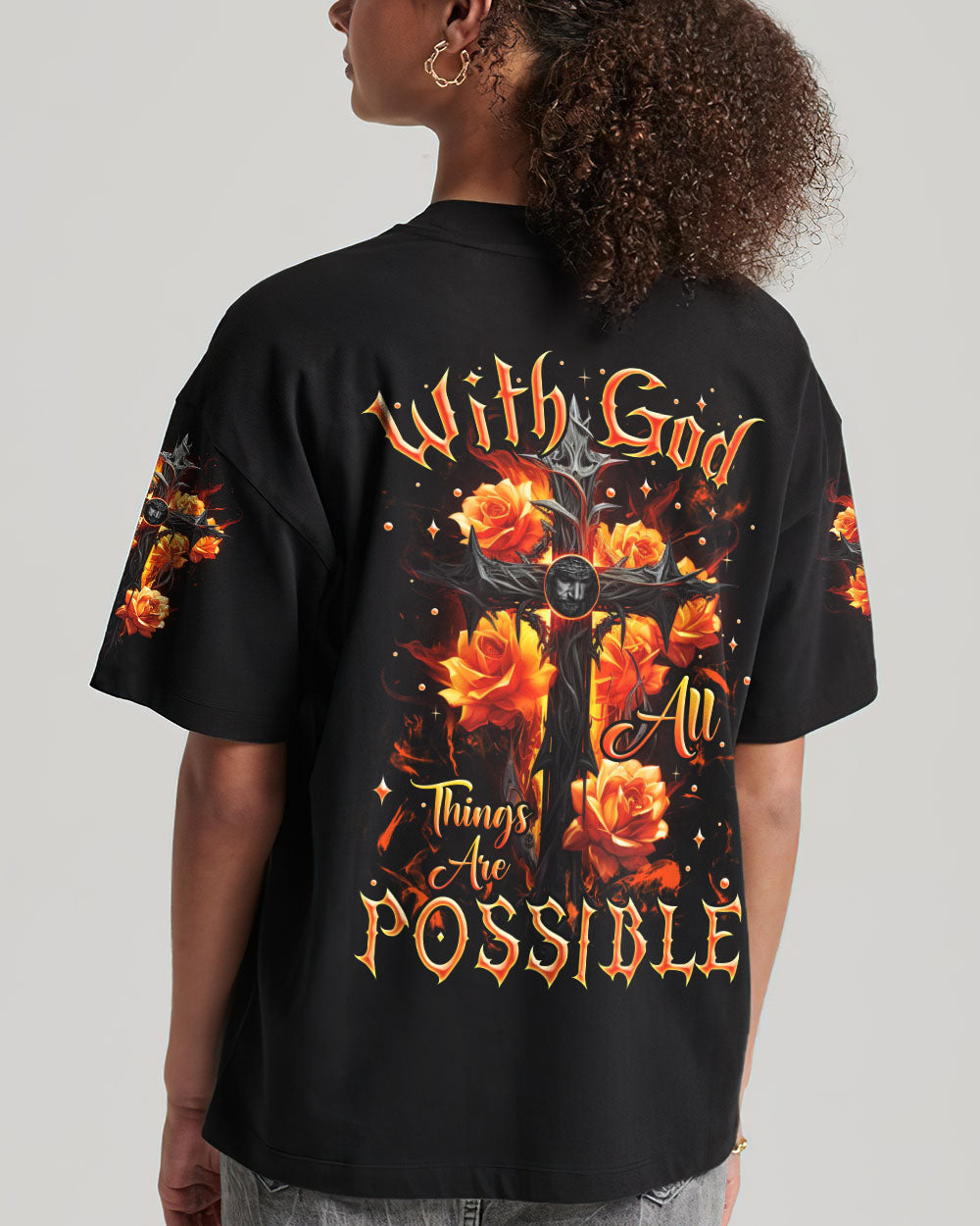 With God All Things Are Possible Women's All Over Print Shirt - Tlnz2207236