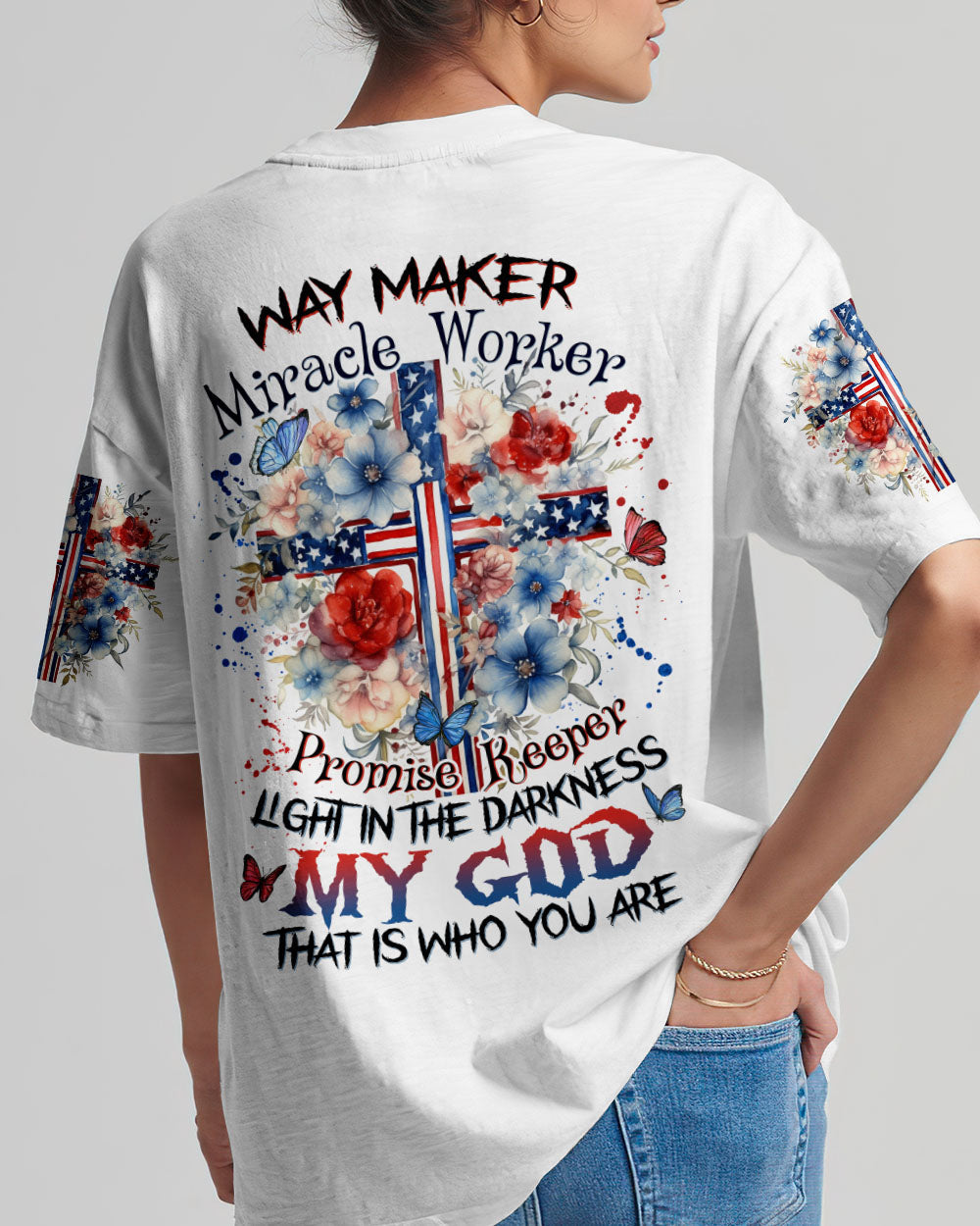 Way Maker Miracle Worker Cross Women's All Over Print Shirt - Tlnz2407235