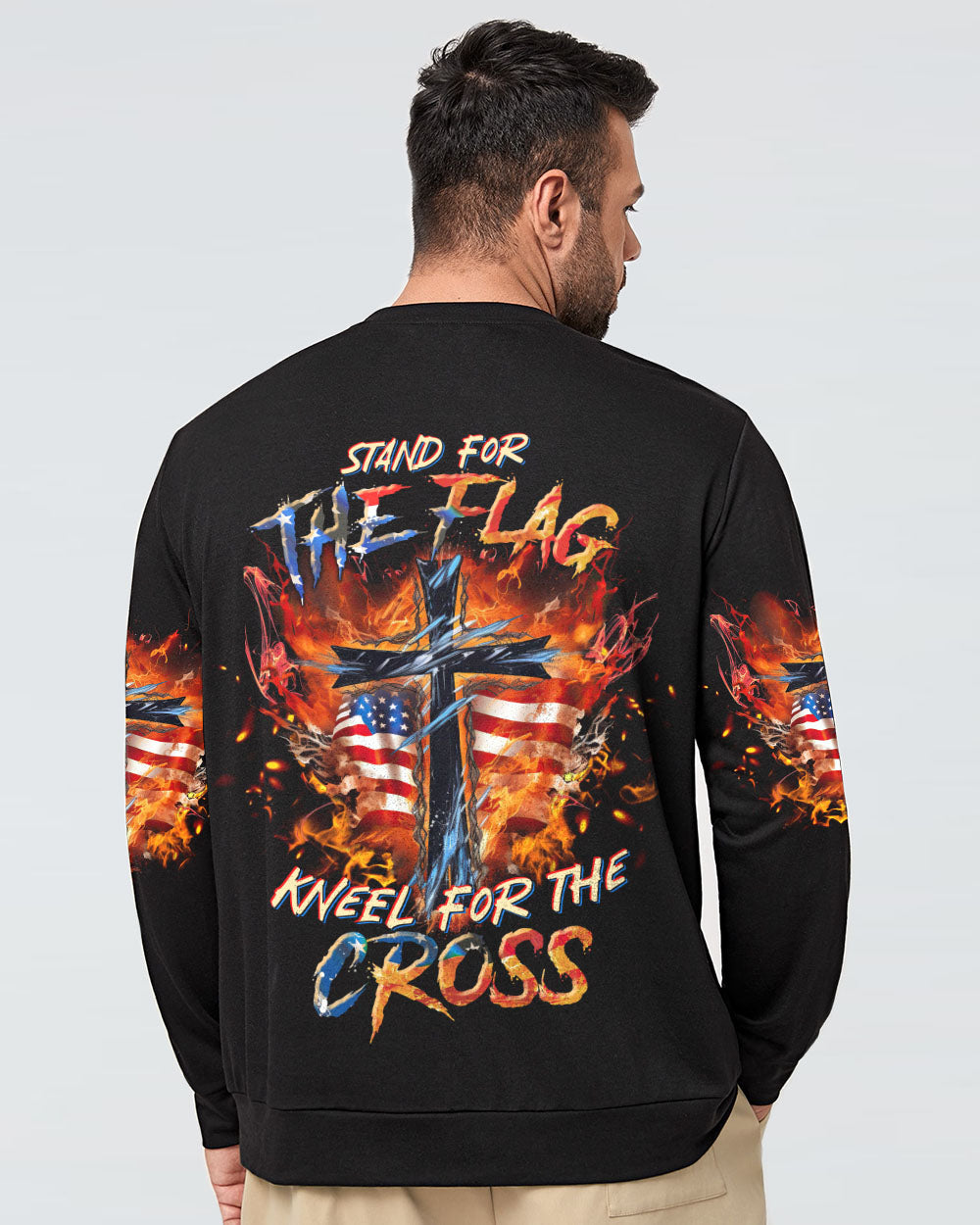 Stand For The Flag Kneel For The Cross Men's All Over Print Shirt - Tltr0707231