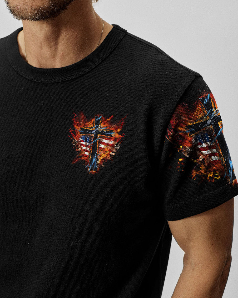 Stand For The Flag Kneel For The Cross Men's All Over Print Shirt - Tltr0707231