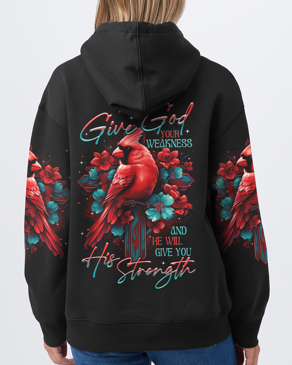 Give God Your Weakness Cardinal Bird Women's All Over Print Shirt - Tltr1707231