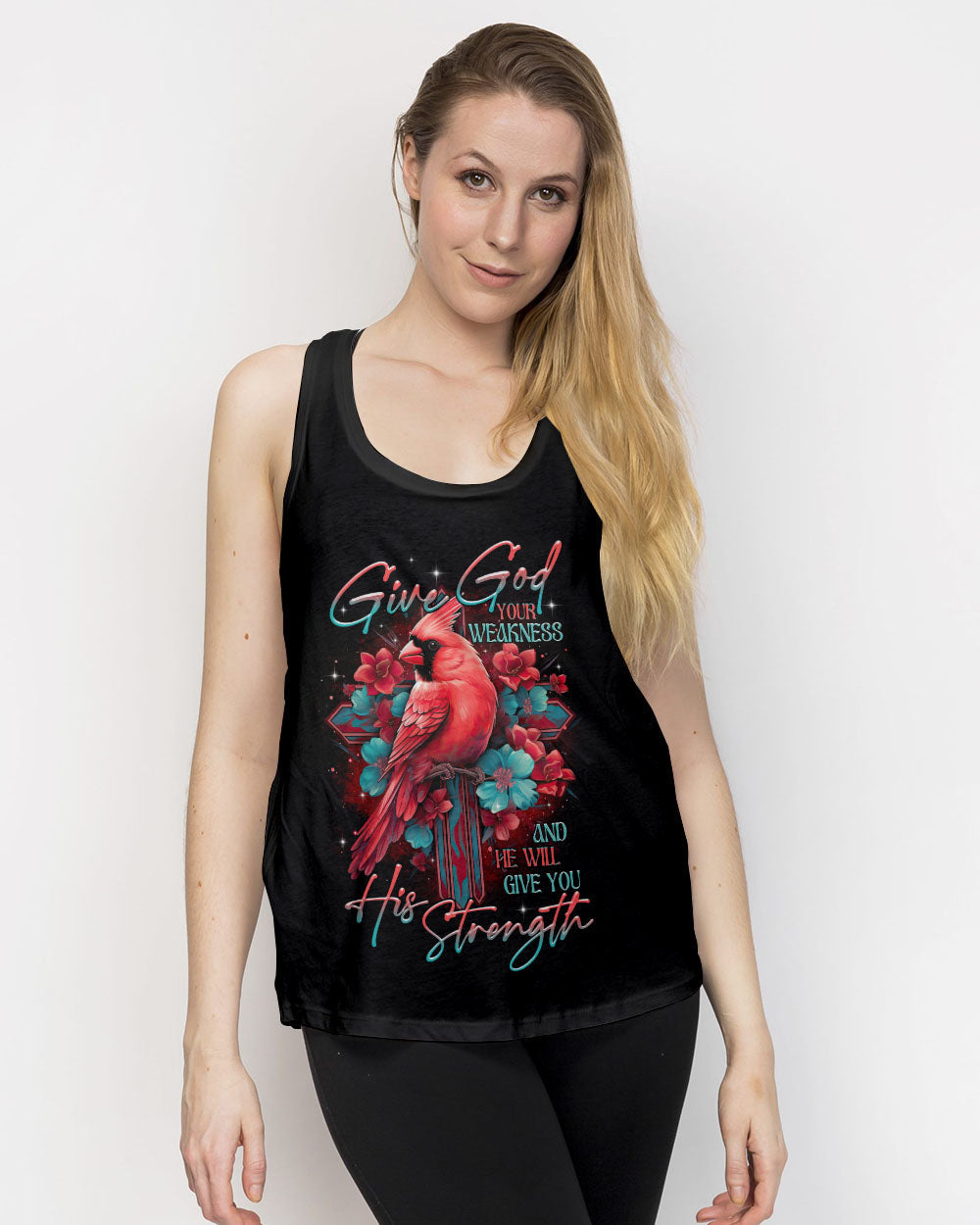 Give God Your Weakness Cardinal Bird Women's All Over Print Shirt - Tltr1707231