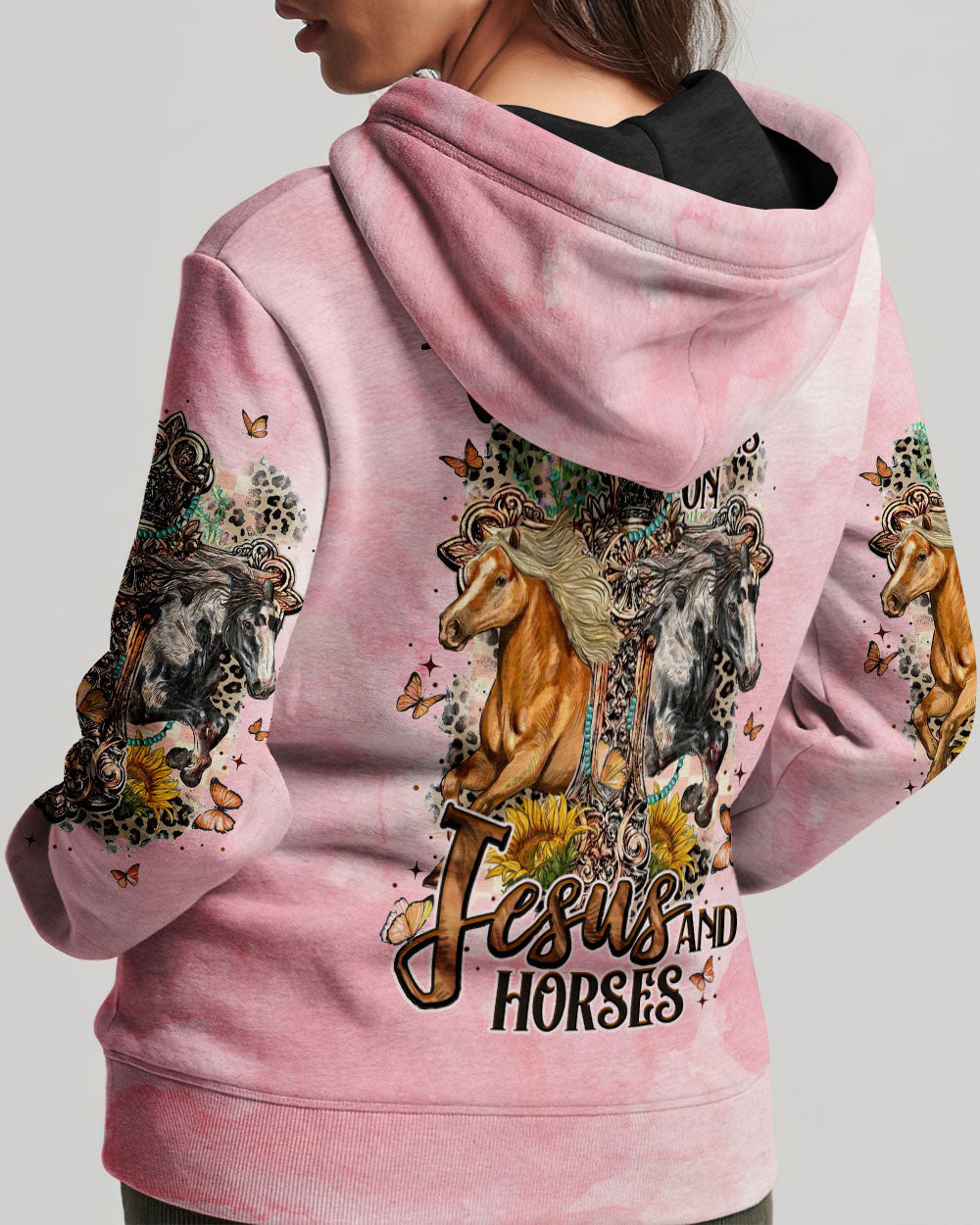 Runs On Jesus And Horses Women's All Over Print Shirt - Tltw0807234