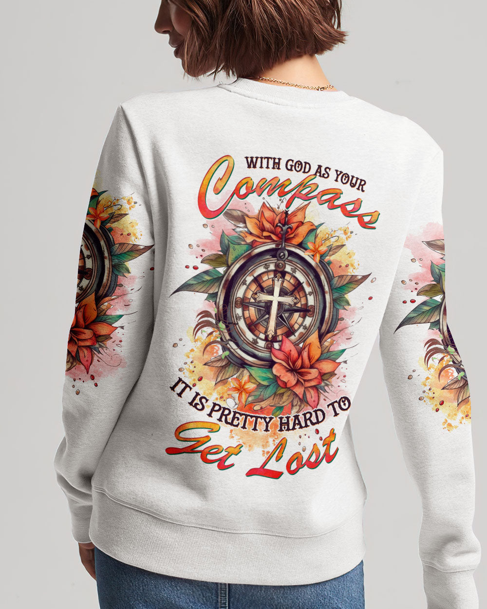 With God As Your Compass Women's All Over Print Shirt - Tltw1807235