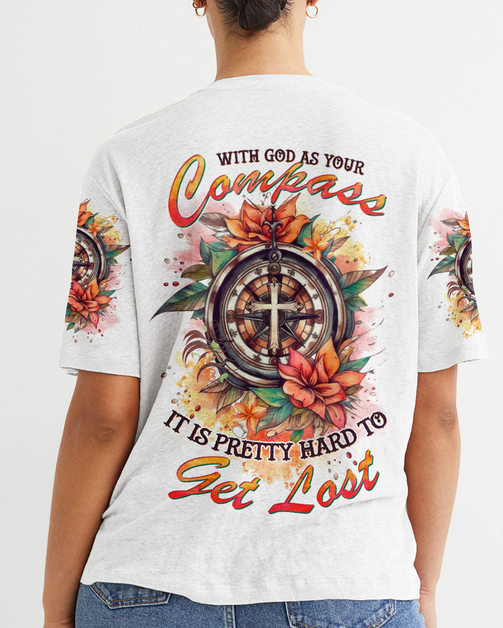 With God As Your Compass Women's All Over Print Shirt - Tltw1807235