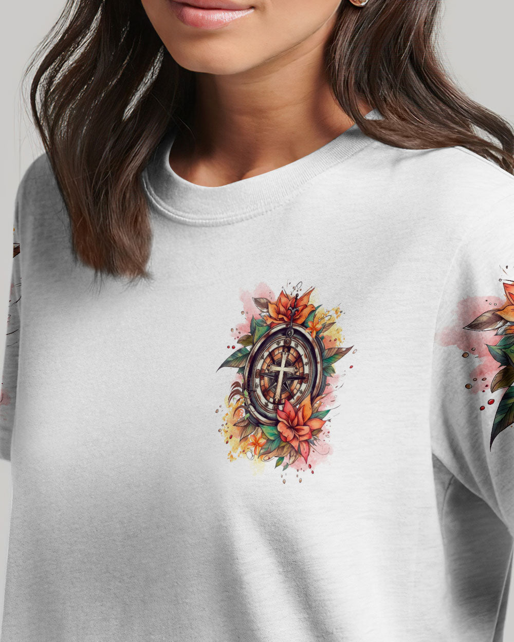 With God As Your Compass Women's All Over Print Shirt - Tltw1807235