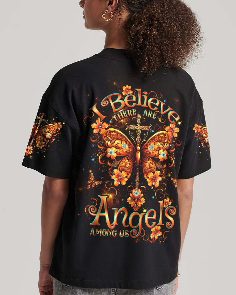 I Believe There Are Angels Among Us Butterfly Women's All Over Print Shirt - Tltw1907232